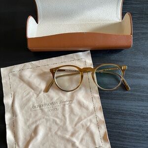 Oliver Peoples O’Malley Eyeglasses in Raintree with Case and Fabric Cloth